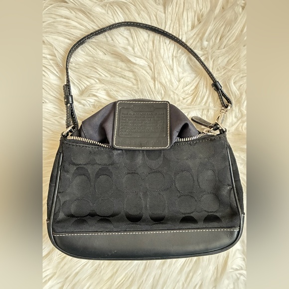 Coach Black Signature Jacquard Wristlet Bag - Picture 2 of 5